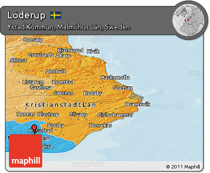 Political Panoramic Map of Löderup