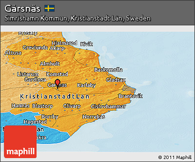 Political Panoramic Map of Gärsnäs