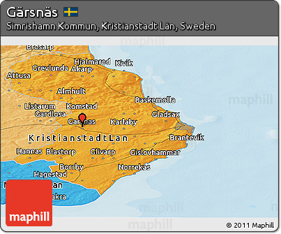Political Panoramic Map of Gärsnäs