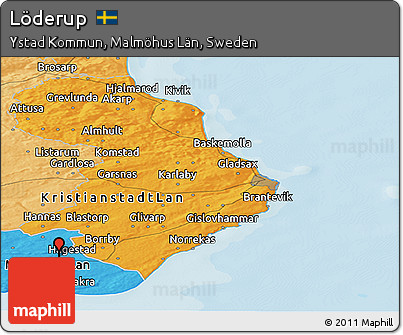 Political Panoramic Map of Löderup