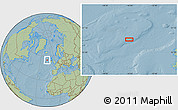Savanna Style Location Map of the area around 55° 34' 4" N, 16° 4' 29" W, hill shading
