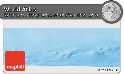 Physical Panoramic Map of the Area around 55° 34' 4" N, 16° 4' 29" W