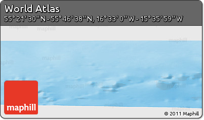 Physical Panoramic Map of the Area around 55° 34' 4" N, 16° 4' 29" W