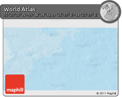 Political 3D Map of the Area around 55° 34' 4" N, 17° 55' 29" E