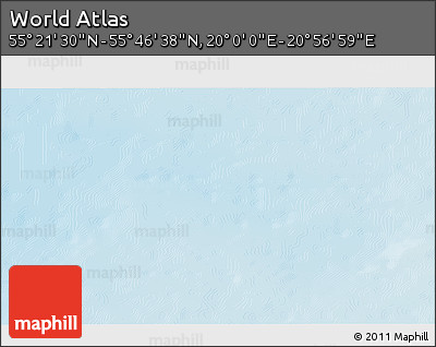 Shaded Relief 3D Map of the Area around 55° 34' 4" N, 20° 28' 30" E