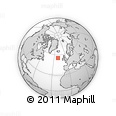 Outline Map of the Area around 55° 34' 4" N, 20° 19' 30" W, rectangular outline
