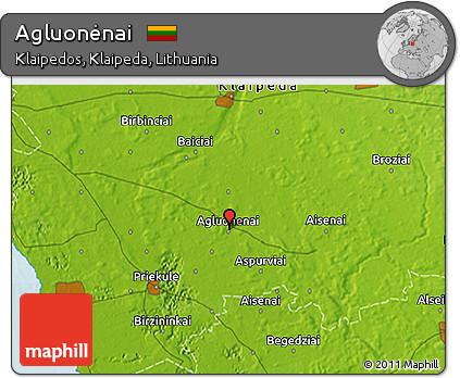 Physical 3D Map of Agluonėnai