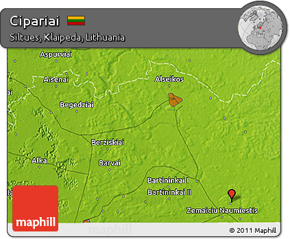 Physical 3D Map of Cipariai