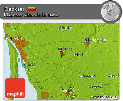 Physical 3D Map of Dėckiai