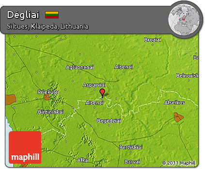 Physical 3D Map of Dėgliai
