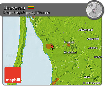 Physical 3D Map of Dreverna