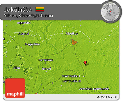 Physical 3D Map of Jokūbiškė