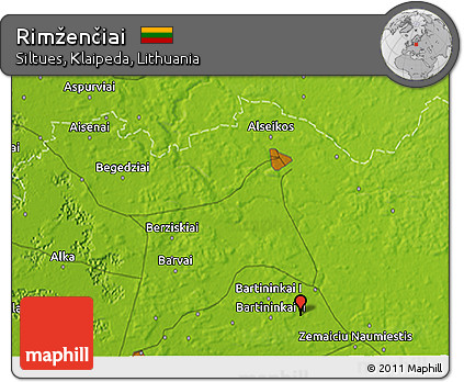 Physical 3D Map of Rimženčiai