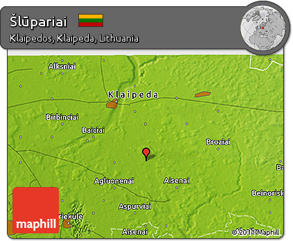 Physical 3D Map of Šlūpariai