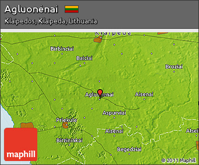 Physical 3D Map of Agluonėnai