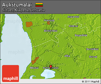 Physical 3D Map of Aukštumalai