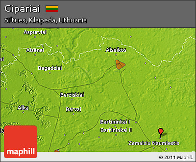 Physical 3D Map of Cipariai
