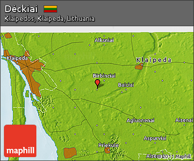 Physical 3D Map of Dėckiai