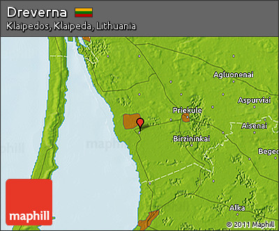 Physical 3D Map of Dreverna