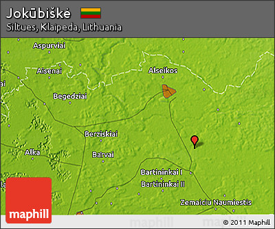 Physical 3D Map of Jokūbiškė