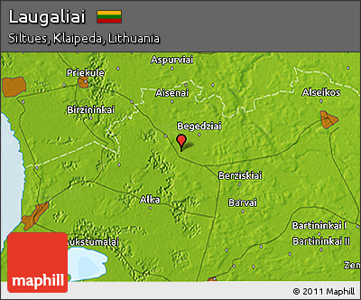 Physical 3D Map of Laugaliai
