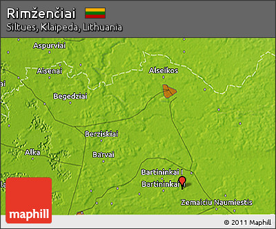 Physical 3D Map of Rimženčiai