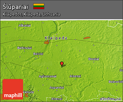 Physical 3D Map of Šlūpariai