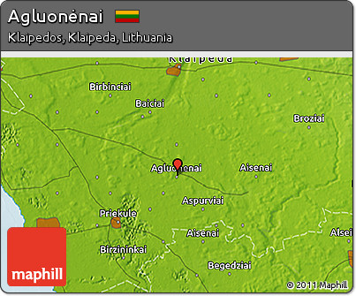 Physical 3D Map of Agluonėnai