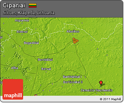 Physical 3D Map of Cipariai