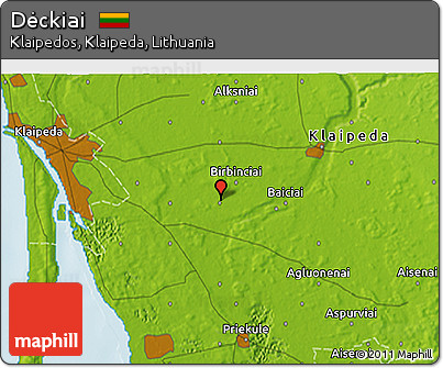 Physical 3D Map of Dėckiai