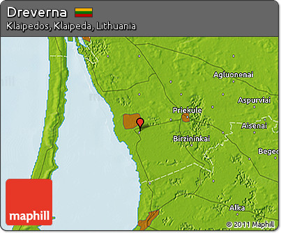 Physical 3D Map of Dreverna