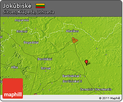 Physical 3D Map of Jokūbiškė
