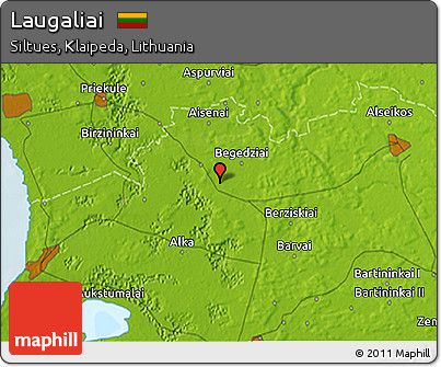 Physical 3D Map of Laugaliai