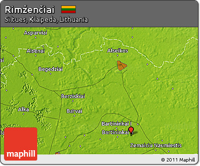 Physical 3D Map of Rimženčiai