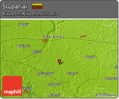 Physical 3D Map of Šlūpariai