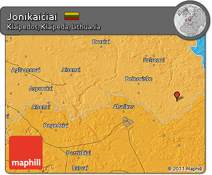 Political 3D Map of Jonikaičiai