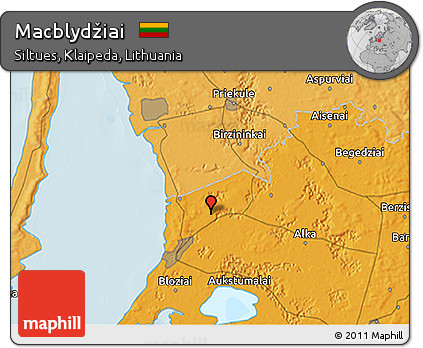 Political 3D Map of Macblydžiai
