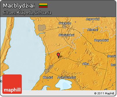 Political 3D Map of Macblydžiai