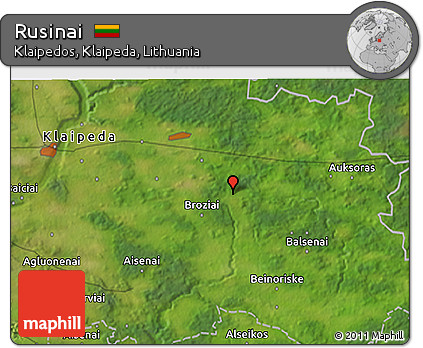 Satellite 3D Map of Rusinai