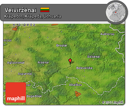 Satellite 3D Map of Veiviržėnai