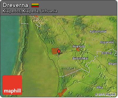 Satellite 3D Map of Dreverna
