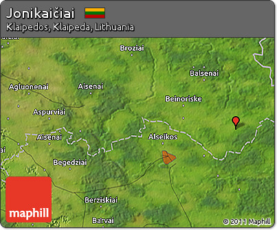 Satellite 3D Map of Jonikaičiai