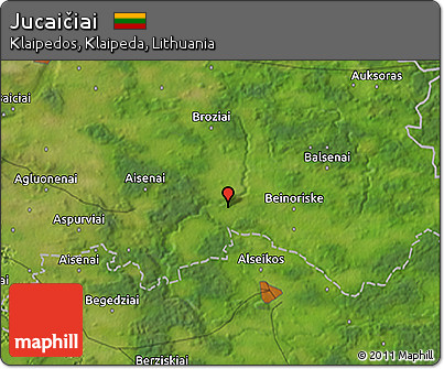 Satellite 3D Map of Jucaičiai