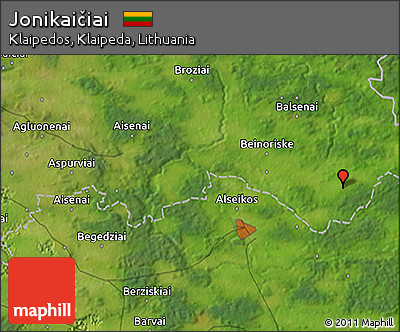 Satellite 3D Map of Jonikaičiai