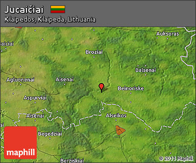 Satellite 3D Map of Jucaičiai