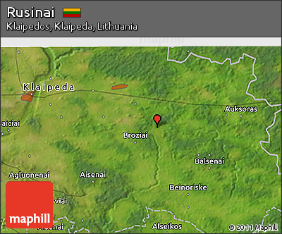 Satellite 3D Map of Rusinai