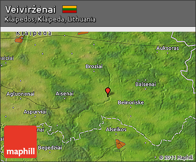 Satellite 3D Map of Veiviržėnai