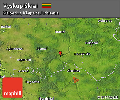 Satellite 3D Map of Vyskupiškiai