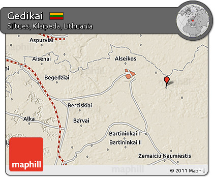 Shaded Relief 3D Map of Gedikai