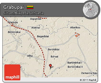 Shaded Relief 3D Map of Grabupai